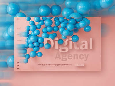 Digital Agency blue brand branding design graphic design identity identity branding interface interface design interface designer landing landing design landing page pink ui uidesign ux ui design web website website design
