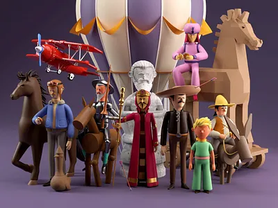 PERSONAS! 3d c4d character illustration man octane people persona render vector