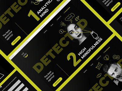 Landing Page - Red Collar Detected - Web Design agency brand branding design graphic design graphic designer interaction interaction design interface interface design promo ui usability ux uxui design web web design web designer web site web site design