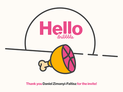 Hello Dribbble! 🍋 hello dribbble hello dribble illustration marton kocsis sonkas citrom