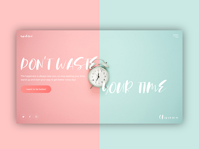 Motivation concept adobe photoshop adobe xd concept design motivation time ui ux web web design web developer website