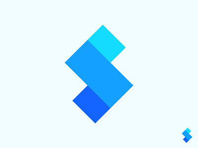 S Logo abstract blue gradient blue shades colors colorful logo color geometry geometric icon letter s logo design mark modern modern minimal minimalist logo technology