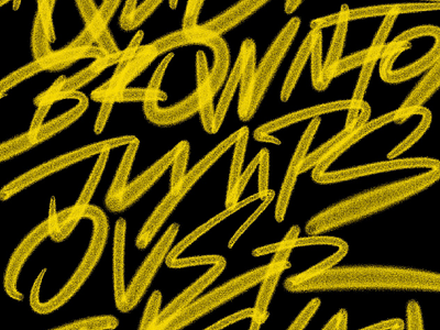 A quick brown fox... brush digital brush graffiti graffiti art graffiti digital handwriting ipad pro lettering procreate app