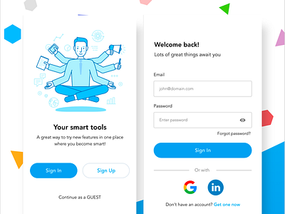 Sign in concept design mobile app sign in signup ui design