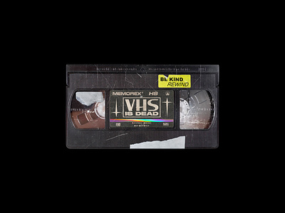 VHS IS DEAD - VHS Artwork 80s 90s artwork cassette tape dead design graphic design graphicdesign grunge grunge texture holographic old old school retro scratched stickers vhs vhs cassette video cassette vintage