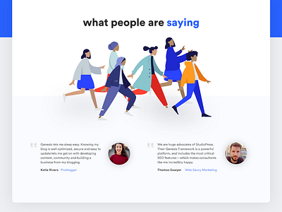 Testimonial - Daily UI 40 adobe xd blue clean daily ui daily ui 40 dailyui design flat humaaans simple testimonial ui vector web