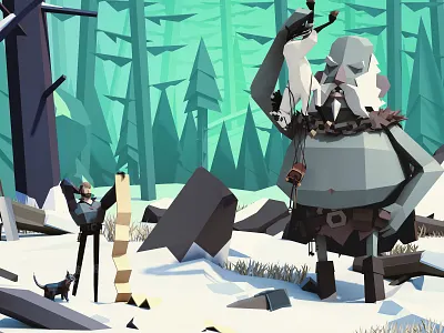 Freelancer-Episode 11 3d 3d illustration art art direction cartoon character character art character design comic digital art fantasy illustration lowpoly medieval