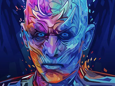 Pop Night King abstract abstract colors alessandro pautasso game of thrones got illustration kaneda kaneda99 night king pop art portrait
