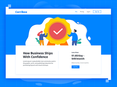 Carribox App branding cover design dwarves illustration typography ui website