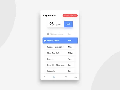Diet food plan app android app clean delivery design a day diet food order plan todo app user experience design ux white