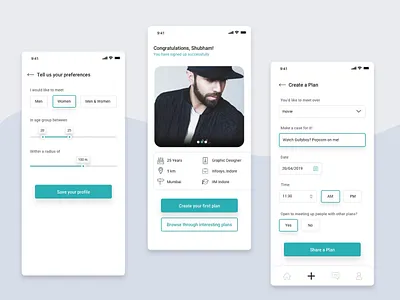 Dating app app clean dating dating app dating website datingapp design sketch tinder ui uiux website