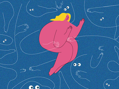 While she was still dreaming abstract art abstract illustration blue character illustration design digital drawing female art girl illustration graphic design illustration shapes vector vector art vector illustration