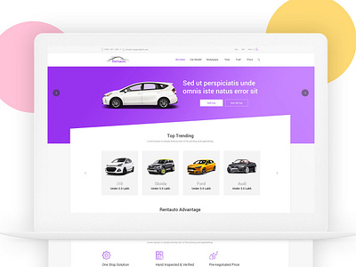 Rent a car website layout app branding car auto car booking car care clean dashboard design home landing rent a car rent car sketch ui uiux website website builder website design white