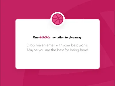 Dribbble Invitation dribbble invitation invite