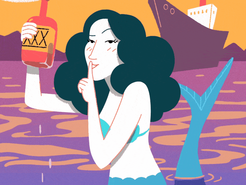 Darya Skripka animation character mermaid water