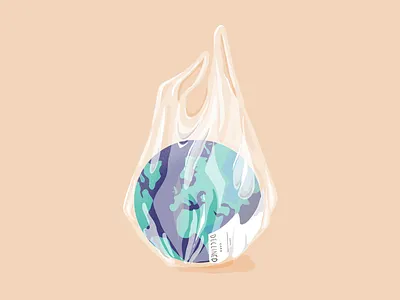 You can’t buy a second one... earth earthday editorialillustration illustration illustrator josephinerais plastic procreate