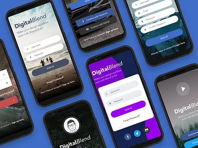 Credentials UI - Sign In accounts android apple credentials design form login mobile sign in sketch ui