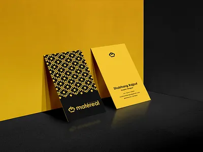 Matéreal Designs Business cards black brand brandidentity branding busines card business businesscards design dribbbler logo logodesign minimal minimalist design professional business card professional card yellow