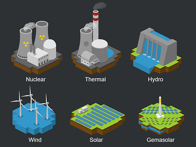 Power Types free icons isometric template vector