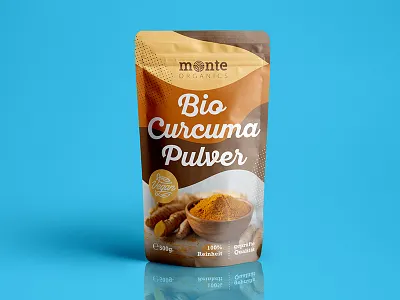 Monte Organics / Bio Curcuma Pouches bulgaria curcuma design lable monte organic pouches prespektiva sofia vegan