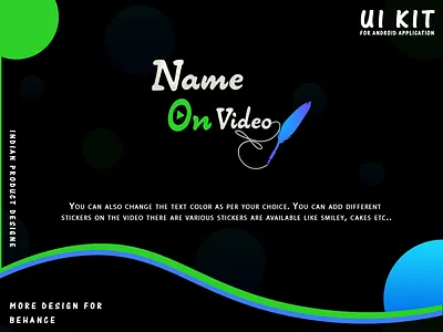 Ui Kit For Android Name On Video Indian Application app branding design icon illustration logo type typography ui ux