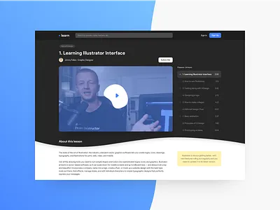 E-learning platform · Free app design desktop e learning free freebie google gradients graphic design learning app mobile sketch ui uichallenge webdesign