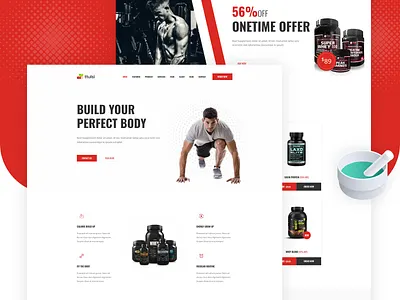 Ttulsi - Health Supplement Template design healtcare health health and fitness health app health care health center health langing page health supplement homepage landing design landing page psd design supplement theme design ui ux ui web 2.0 web 3.0