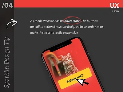 Sparklin Design Tip 04 android app button cta design flat graphic ios learn minimal mobile responsive sparklin tips typography ui ux web website