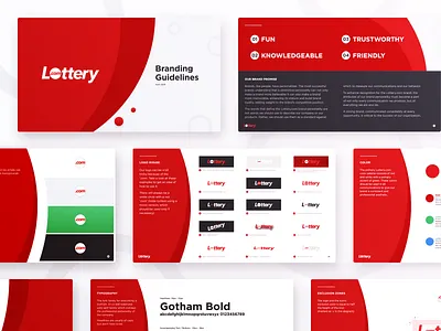 Lottery.com Branding app brand branding business commercial company corporation finance gambling guidelines identity insurance investment logo lottery lotto red sales ui website
