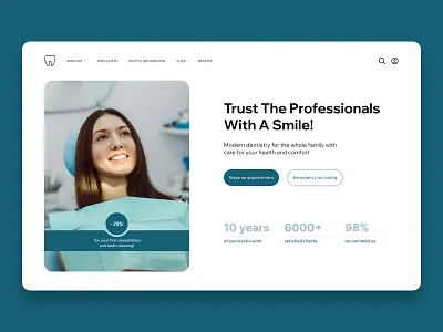 Dentistry Website Concept concept dentistry home page ui ux