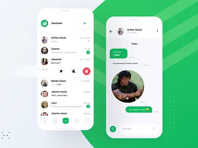 Chat UI for Sberbank bank chat ios sberbank