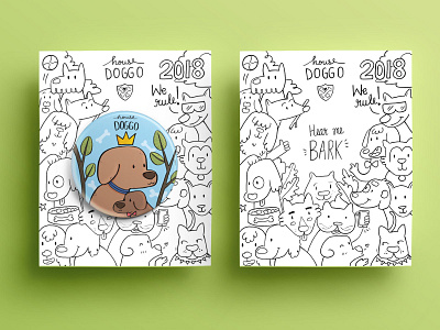 House doggo badge advertising badgedesign branding graphicdesign illustration typography