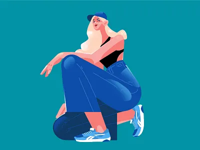 girl character digital art girls illustration process procreate sketch