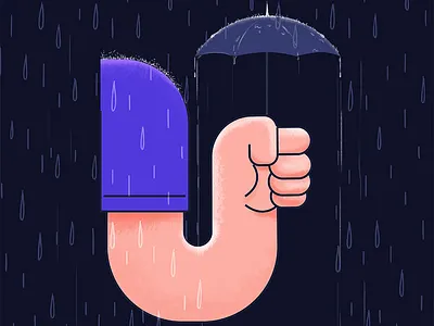 U 2d 36daysoftype u dribbble gif illustration logo loop motion vector