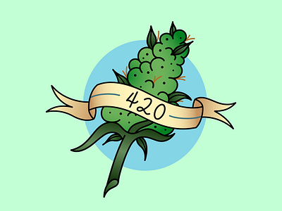 420 420 banner cannabis illustration marijuana tattoo traditional tattoo weed