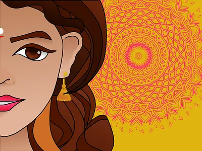 madhu 2d art character digitalart illustration india mandala ui ux ux design vector vector artwork