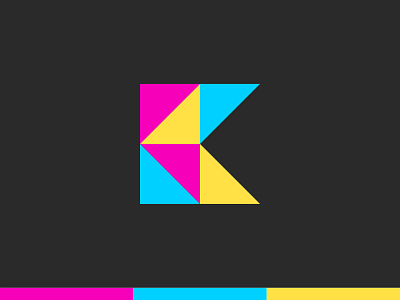 LETTER K app branding colorful design fun geometic geometric icon k letter letter k lettering logo logodesign logodesigns logos simple typography vector