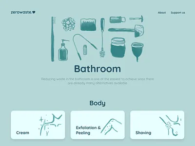 zerowaste.love colorful design figma guide icon illustration logo minimalist navigation product search styleguide sustainability typo ui website zero zero waste