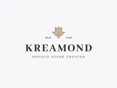Kreamond Scene Creator Logo agency branding classic crown design gold identity logo mockup scenecreator serif studio