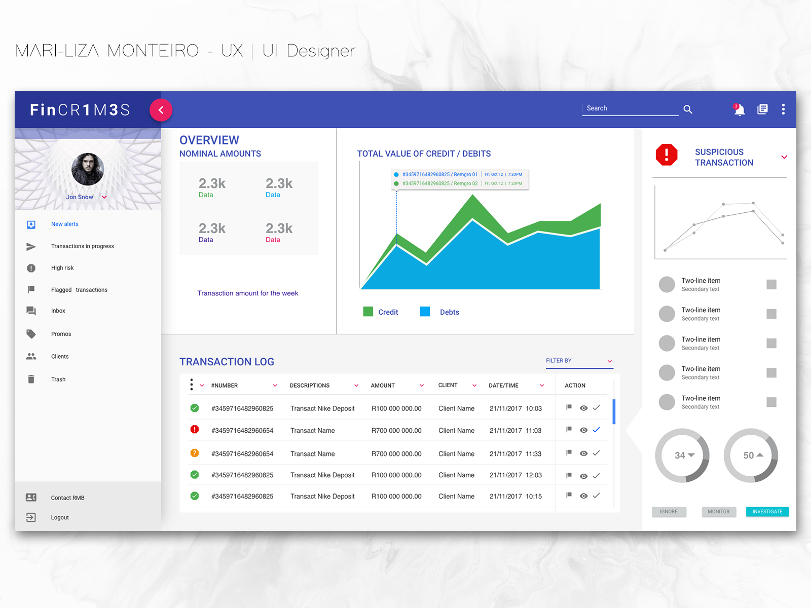 Example of Financial Forensic Dashboard 3/7