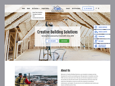 Creative Building Solutions // Web Design hvac hvac service insulation insulation service maintenance renovation service company web design