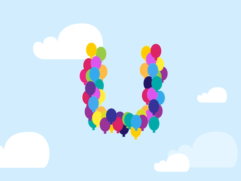 U for UP 36 days of type 36daysoftype 36daysoftype 06 36daysoftype06 aftereffects animate animation 2d design illustration illustrator loop up vector