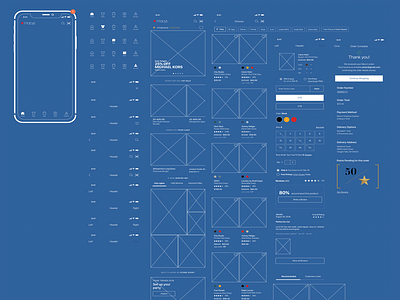 Macy's | Bloomingdales Reference Design UI Kit (iOS) design kit design system ios ui kit wireframe wireframe kit
