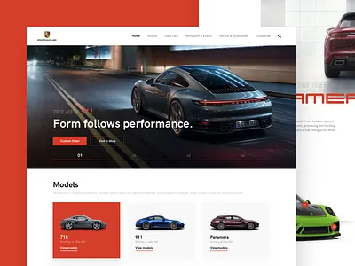 Porsche Website _ Homepage Redesign car car website cars design experience homepage porsche porsche 911 red ui design ui ux user experience user experience user interface user interface design ux ui ux designer ux web web wireframe