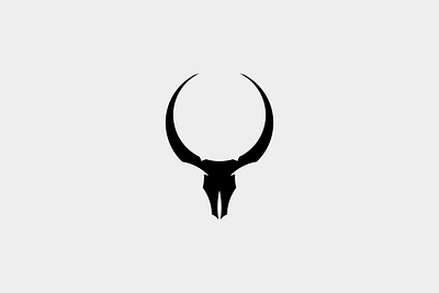 Outlaw logo proposal 🐃 branding bull design filter forge generative icon logo logo design logo mark logotype mark outlaw skull symbol