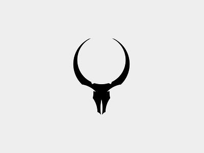 Outlaw logo proposal 🐃 branding bull design filter forge generative icon logo logo design logo mark logotype mark outlaw skull symbol