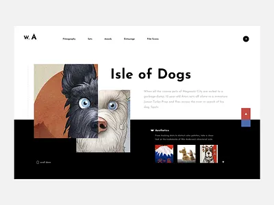Isle of Dogs black and white isle of dogs minimal movies typography ui card wes anderson