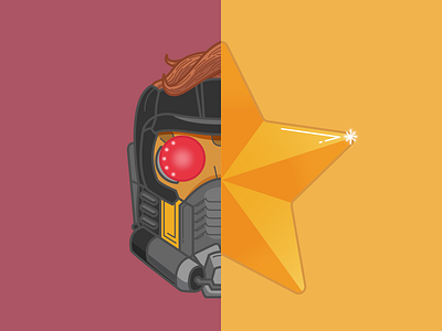 The Starriest of Lords avengers endgame flat guardians of the galaxy icon illustration mcu minimal outline star starlord sticker superhero vector
