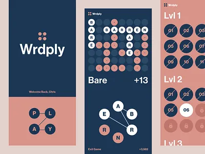 Mobile Game Concept bold minimal mobile game simple studio ui