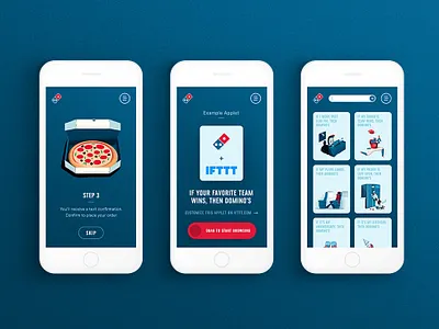 If This Then Domino's - Responsive Design applet dominos food website ifthisthendominos ifttt legwork minimal mobile pizza responsive ui ux